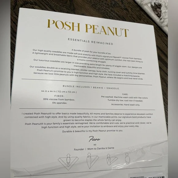 New Posh Peanut | Aldona Infant Swaddle & Headwrap Set - Picture 4 of 4